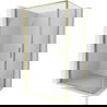 Mexen Exo душ кабина с отваряща се врата 95 x 80 см, прозрачна, златна - 817-095-080-50-00