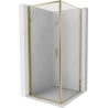 Mexen Exo душ кабина отваряща се 85 x 85 см, прозрачна, златна - 817-085-085-50-00