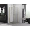 Mexen Exo душ кабина отваряща се 85 x 85 см, прозрачна, златна - 817-085-085-50-00
