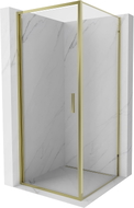 Mexen Exo-B отваряема душкабина 90 x 90 см, прозрачна, златна - 817-090-090-50-00