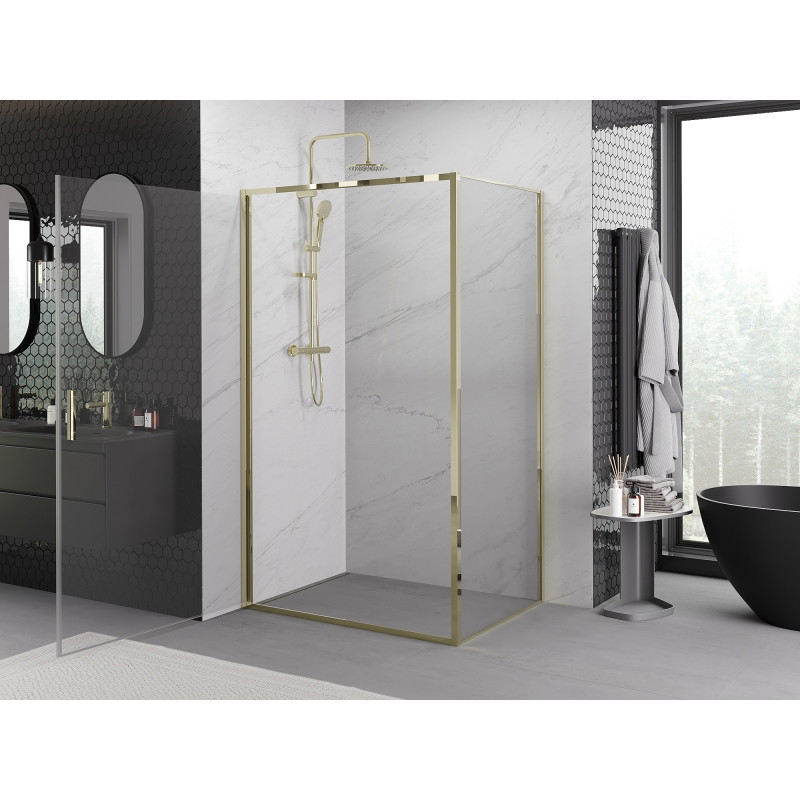 Mexen Exo-B плъзгаща се душ кабина 70 x 95 см, прозрачна, златна - 817-070-095-50-00