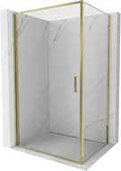 Mexen Exo-B отваряема душ кабина 85 x 95 см, прозрачна, златиста - 817-085-095-50-00