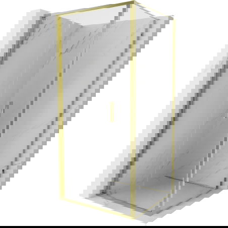 Mexen Exo сгъваема душ кабина 75 x 75 см, прозрачна, златна - 816-075-075-50-00