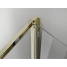 Mexen Exo-F сгъваема душ кабина 85 x 75 см, прозрачна, златна - 816-085-075-50-00