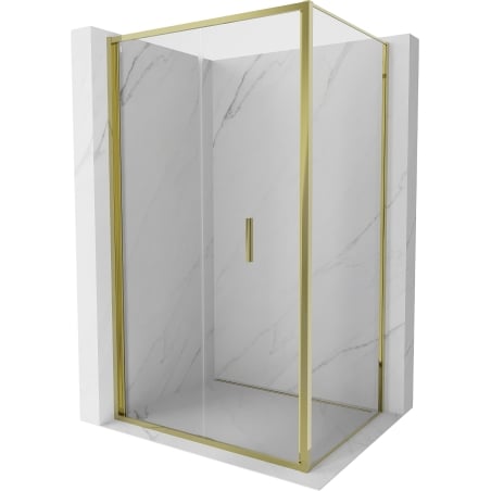 Mexen Exo душ кабина сгъваема 85 x 75 см, прозрачна, златна - 816-085-075-50-00