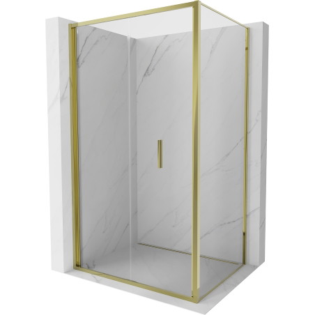 Mexen Exo-F сгъваем душ кабина 70 x 80 см, прозрачна, златна - 816-070-080-50-00