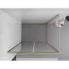 Mexen Exo-F сгъваема душ кабина 75 x 85 см, прозрачна, златна - 816-075-085-50-00