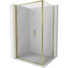 Mexen Exo-F разгъваема душ кабина 80 x 85 см, прозрачна, златна - 816-080-085-50-00