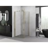 Mexen Exo сгъваема душ кабина 85 x 85 см, прозрачна, златна - 816-085-085-50-00