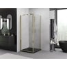 Mexen Exo сгъваема душ кабина 85 x 85 см, прозрачна, златна - 816-085-085-50-00