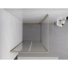 Mexen Exo-F сгъваема душ кабина 85 x 85 см, прозрачна, златна - 816-085-085-50-00