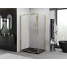 Mexen Exo-F сгъваема душ кабина 85 x 90 см, прозрачна, златна - 816-085-090-50-00