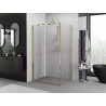 Mexen Exo-F сгъваема душ кабина 85 x 95 см, прозрачна, златна - 816-085-095-50-00
