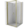 Mexen Exo-F сгъваема душ кабина 95 x 95 см, прозрачна, златна - 816-095-095-50-00