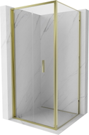 Mexen Exo-F сгъваема душ кабина 95 x 95 см, прозрачна, златна - 816-095-095-50-00