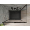 Mexen Omega разтегателна душ кабина 100 x 80 см, прозрачна, черна + плосък