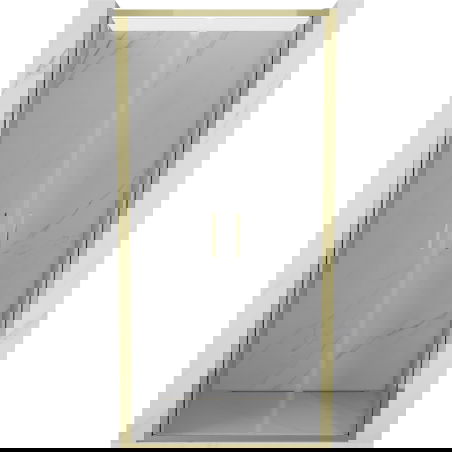 Mexen Exo двойни отваряеми врати за душ кабина 70 см, прозрачни, златни - 814-070-000-50-00