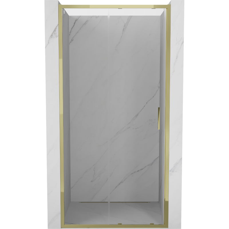 Mexen Exo плъзгащи се душ врати 100 cm, прозрачни, златни - 8151-100-000-50-00