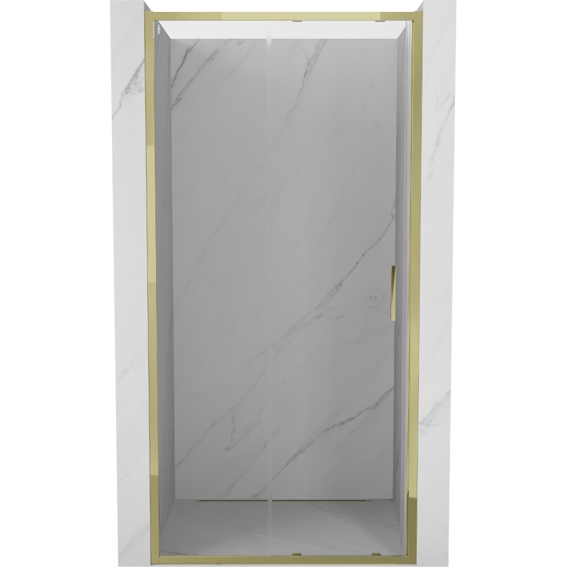 Mexen Exo-S плъзгащи се душ врати 125 см, прозрачни, златни - 8151-125-000-50-00