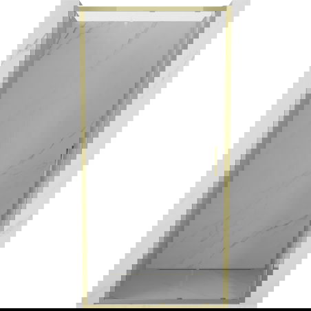 Mexen Exo плъзгащи се душ врати 125 см, прозрачни, златни - 8151-125-000-50-00