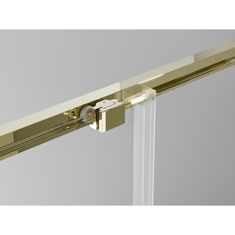 Mexen Exo-S плъзгащи се душ врати 160 см, прозрачни, златни - 8151-160-000-50-00