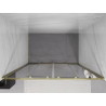 Mexen Exo-S Duo двойни плъзгащи се душ врати 140 cm, прозрачни, златни
