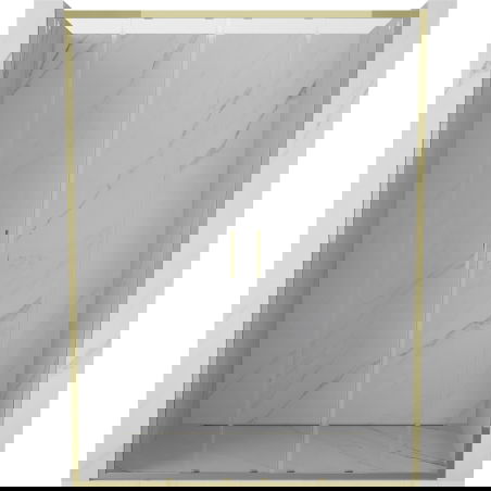 Mexen Exo двойно плъзгащи се душ врати 160 см, прозрачни, златни - 8152-160-000-50-00