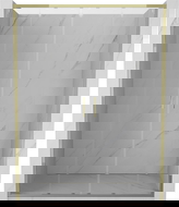 Mexen Exo двойно плъзгащи се душ врати 160 см, прозрачни, златни - 8152-160-000-50-00