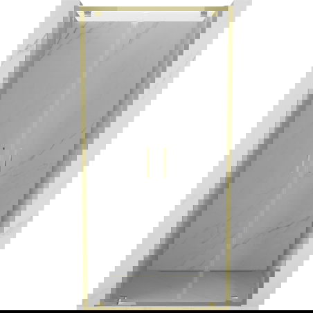 Mexen Exo двойни душ врати с отваряне 70 cm, прозрачни, златни - 8182-070-000-50-00