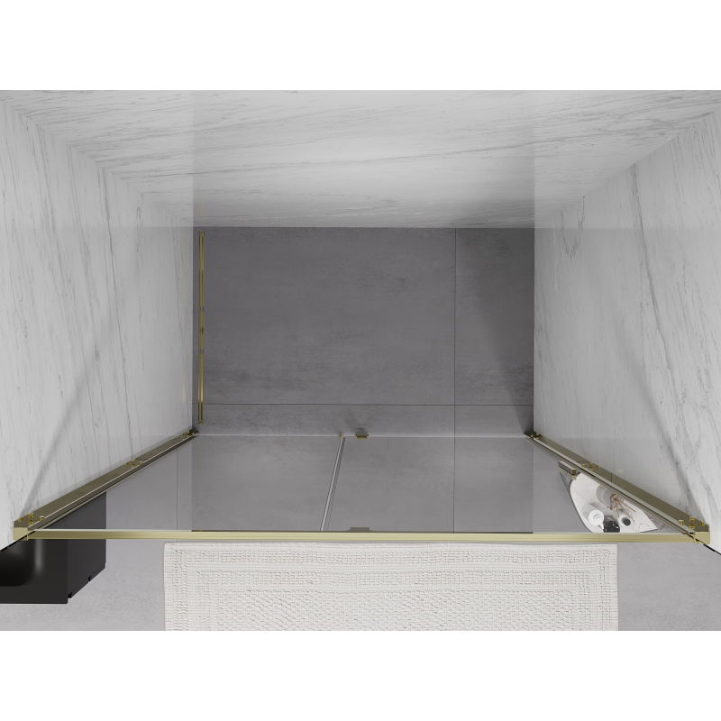 Mexen Exo душ кабина врати 145 см, прозрачни, златни - 819-145-000-50-00