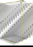 Mexen Exo плъзгаща се душ кабина 120 x 80 см, прозрачна, златна - 8151-120-080-50-00