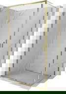 Mexen Exo плъзгаща се душ кабина 125 x 80 см, прозрачна, златна - 8151-125-080-50-00