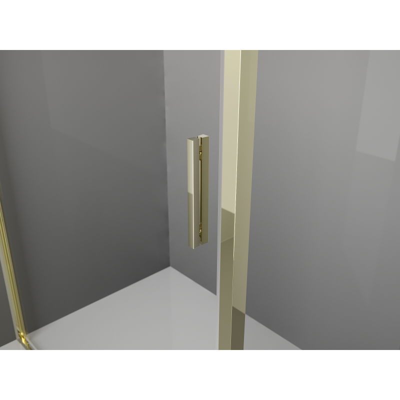 Mexen Exo плъзгаща се душ кабина 120 x 85 см, прозрачна, златна - 8151-120-085-50-00