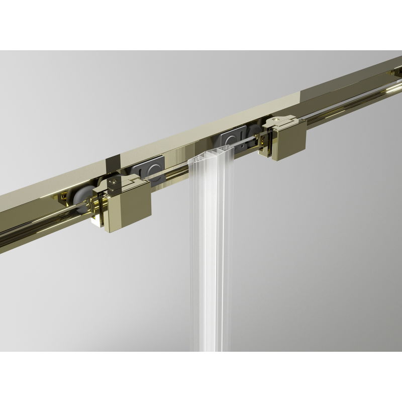 Mexen Exo Разтегаема душ кабина 140 x 85 cm, прозрачна, златна - 8151-140-085-50-00