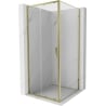 Mexen Exo плъзгаща се душ кабина 95 x 95 см, прозрачна, златна - 8151-095-095-50-00