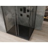 Mexen Omega плъзгаща се душ кабина 120 x 80 см, прозрачна, черна + плосък