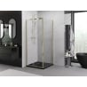 Mexen Exo плъзгаща се душ кабина 100 x 100 см, прозрачна, златна - 8151-100-100-50-00