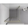 Mexen Exo плъзгаща се душ кабина 100 x 100 см, прозрачна, златна - 8151-100-100-50-00