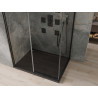 Mexen Omega плъзгаща се душ кабина 120 x 90 см, прозрачна, черна + поддушово