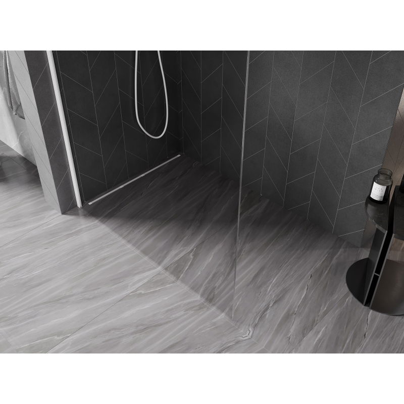 Mexen Kioto-X Душ панел Walk-in 160 x 200 см, прозрачен 10 мм, бял - 800-160-101-20-00-X