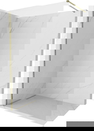 Mexen Kioto-X стена за душ Walk-in 100 x 200 cm, прозрачна 10 mm, златна - 800-100-101-50-00-X