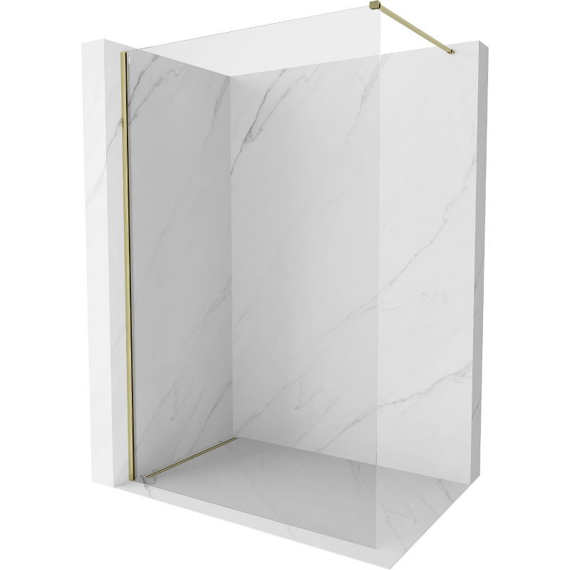 Mexen Kioto-X стена за душ Walk-in 120 x 200 cm, прозрачно 10 mm, златно - 800-120-101-50-00-X