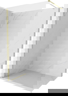 Mexen Kioto-X душ параван Walk-in 140 x 200 см, прозрачен 10 мм, златиста четкана - 800-140-101-55-00-X