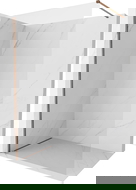 Mexen Kioto-X душ кабина Walk-in 150 x 200 см, прозрачно 10 мм, розово злато - 800-150-101-60-00-X