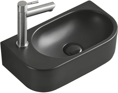 Mexen Viera дясна мивка за плот 40 x 21 см, черна мат - 21274085R