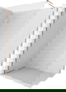 Mexen Kioto-X Стенен параван за душ Walk-in 80 x 200 см, прозрачен 10 мм, четка мед - 800-080-101-65-00-X