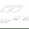 Кутия Mexen Box-A корпус за мивка 120 см, 1 чекмедже, орех - 91AX0-1200-235-1-86