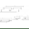 Mexen Box-A корпус шкаф под умивалник 140 см, 1 чекмедже, сив мат 91AX0-1400-235-1-62