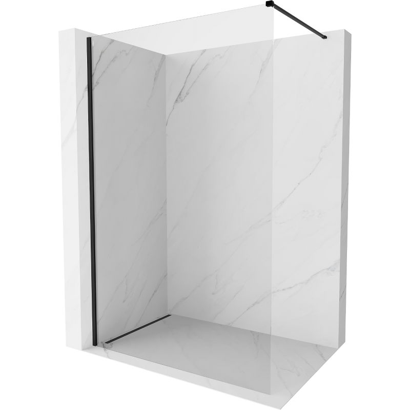 Mexen Kioto-X стена за душ Walk-in 130 x 200 см, прозрачен 10 мм, черен - 800-130-101-70-00-X