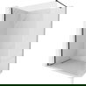 Mexen Kioto-X стена за душ Walk-in 130 x 200 см, прозрачен 10 мм, черен - 800-130-101-70-00-X
